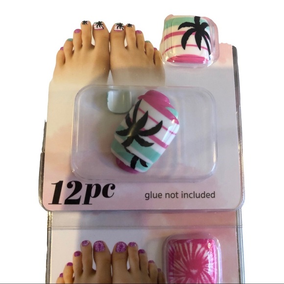 3 for $10 Summer beach ready vacay mode press on glue on toenail extensions-Free - Picture 5 of 13